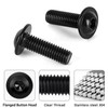 M4-0.7 x 8mm 100 PCS Flanged Button Head Socket Cap
