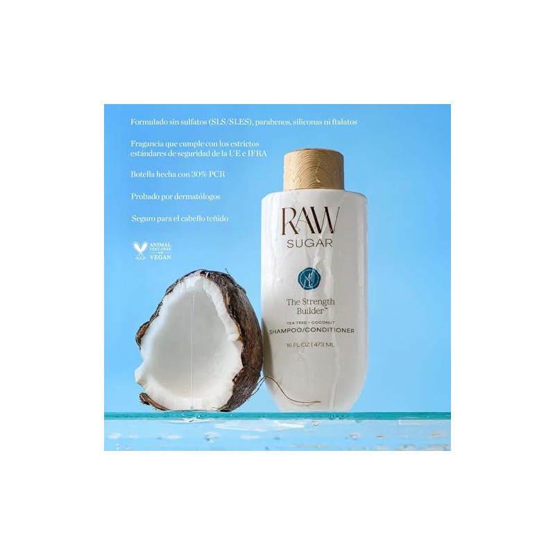 RAW SUGAR, The Strength Builder 2 in 1, Shampoo y