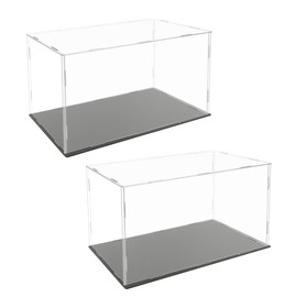 YKUKIZEE 2 Pack Acrylic Display Case for Figures 20x15x15 cm, Clear Acrylic Model Display Cases Box, Assemble Acrylic Dustproof Protection Showcase for Action Collectibles Crafts