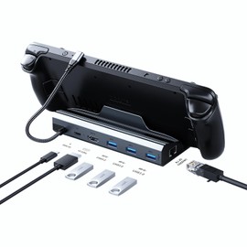 Docking Staion for Steam Deck/ROG Ally/Legion Go, The 6 in 1 Steam Deck Dock. 1000Mbps Ethernet, 3.0 PD 100W Fast Charging, HDMI 2.0 4K@60Hz and 3 USB 3.0 Port Steam Deck OLED Dock.