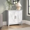 Bush Key West Small Storage Cabinet with Doors in Pure