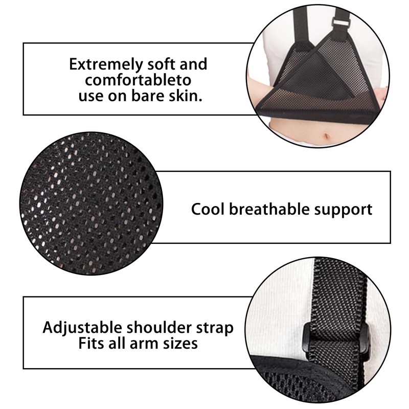 TENGEE Arm Sling Left Arm Sling Breathable Adjustable Medical Arm