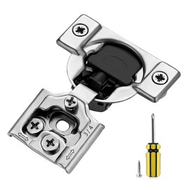 Ravinte 2 Pack 1 Pair 3/4 inch Overlay Cabinet Hinges Kitchen Soft Close Cabinet Hinges Hidden Door Hinge for Kitchen Cabinet Hinges Stainless Steel Adjustable Hinges Satin Nickel Cabinet Hardware
