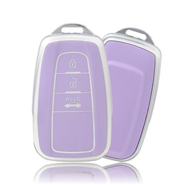 OFFCURVE Car Key Case - Key Fob Cover & Protector - 3 Buttons - Compatible with Toyota Corolla, RAV4, Camry, Prius Prime, Avalon, C-HR, GT86, Highlander, Land Cruiser, Prado, Yaris