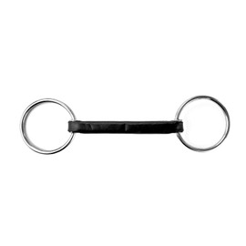 Equine Smile ES0159 JW Snaffle Bit with Flexible Leather Bar Ring Diameter 65 mm Bit Thickness 18 mm (13.5 cm)