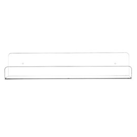 4 PCS Clear Acrylic Floating Shelves Display Ledge, 5 MM Thick Wall Mounted Storage Shelf for Nursery Decor,Invisible Kids Bookshelf and Small Toy Storage,15 Inch