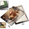 Christmas Canvas Wall Art Decor with Santa Claus on Sleigh,