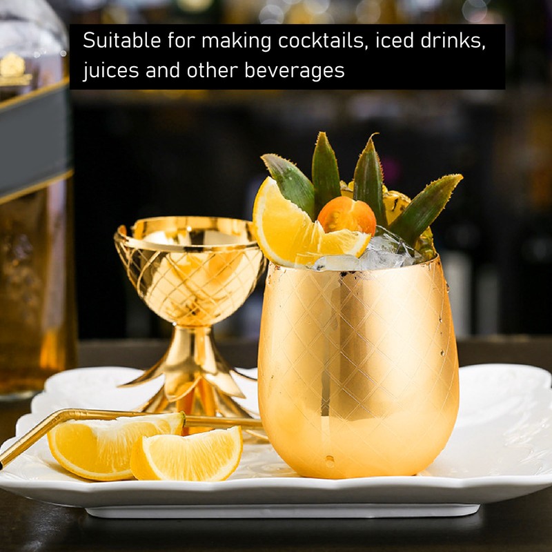 Cocktail Shaker Pineapple Shape Stainless Steel Polished Smooth Surface 500ml