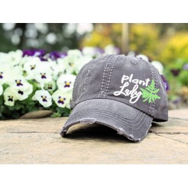 Women's Plant Lady Gardening Hat, Choose Colors, Baseball or High Ponytail Cap, Cute Funny Pun Present, Green Thumb Gardening Gift for Owner Lover Girlfriend Mom Sister Friend