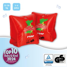 reer myswimbuddy Swimming Armbands | Swimming Aid for Babies and Toddlers | Extra Soft Fabric Insert | Safe Learning to Swim | 11-30 kg