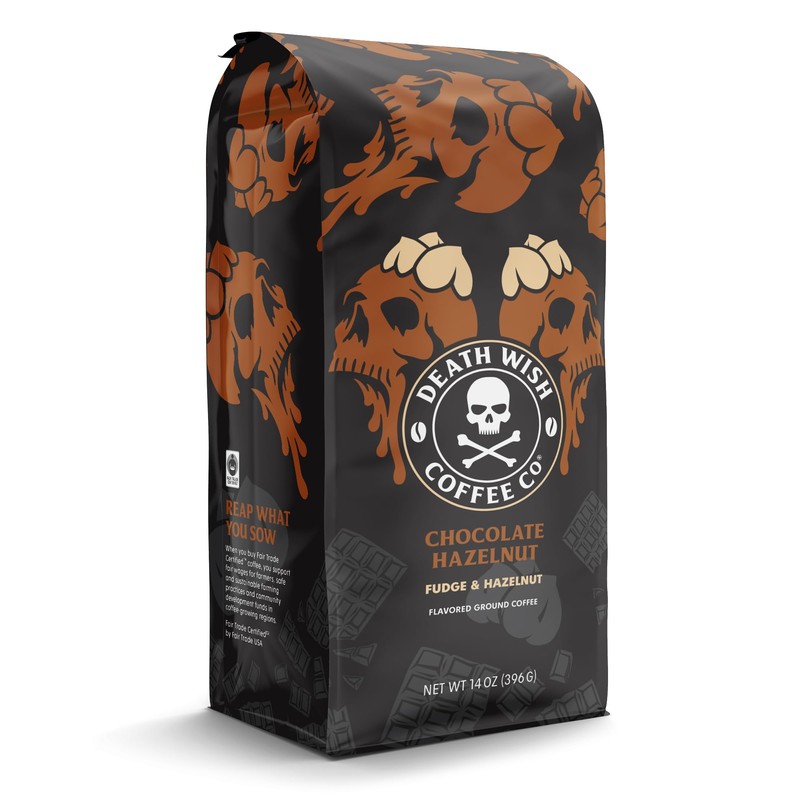 DEATH WISH COFFEE - Chocolate Hazelnut Ground Coffee, Fair Trade