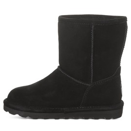 BEARPAW Elle Youth Black Size 5 | Youth's Boot Classic Suede | Youth's Slip On Boot | Comfortable Winter Boot