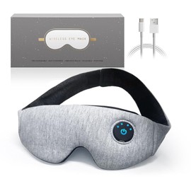 Cordless Heated Eye mask for Dry Eyes Stye Relax Eye Strain, Heating Sleep Eye mask,Blockout,Side Sleep, Little Pressure on Eye,USB Rechargable, Long Battery Life