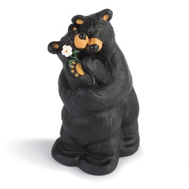 DEMDACO Bearfoots by Jeff Fleming Summer Love Couple Midnight Black 5 x 3 Resin Stone Collectible Figurine