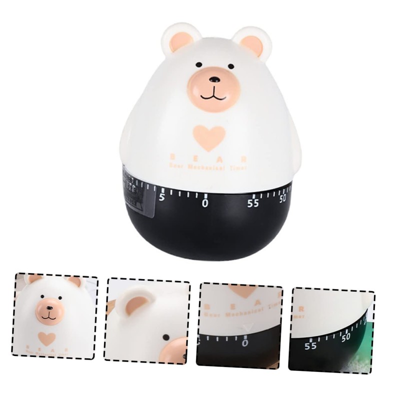 MAGICLULU Bear Shape Mechanical Kitchen Timer Manual Countdown Tool for