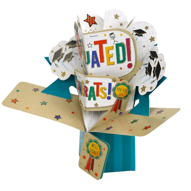 Iconikal Pop Up 3D Graduation Greeting Card With Envelope, You've