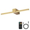 Pasoar Brass Battery Operated Picture Light with Remote,Wireless Gallery Lights
