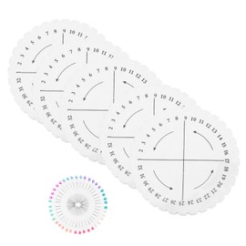 Healifty 5pcs Braiding Disk with Pin 10cm Round Kumihimo Disc Beading Cord Braiding Plate Foam Looms Weaving Board for DIY Bracelet Jewelry Knitting Tool