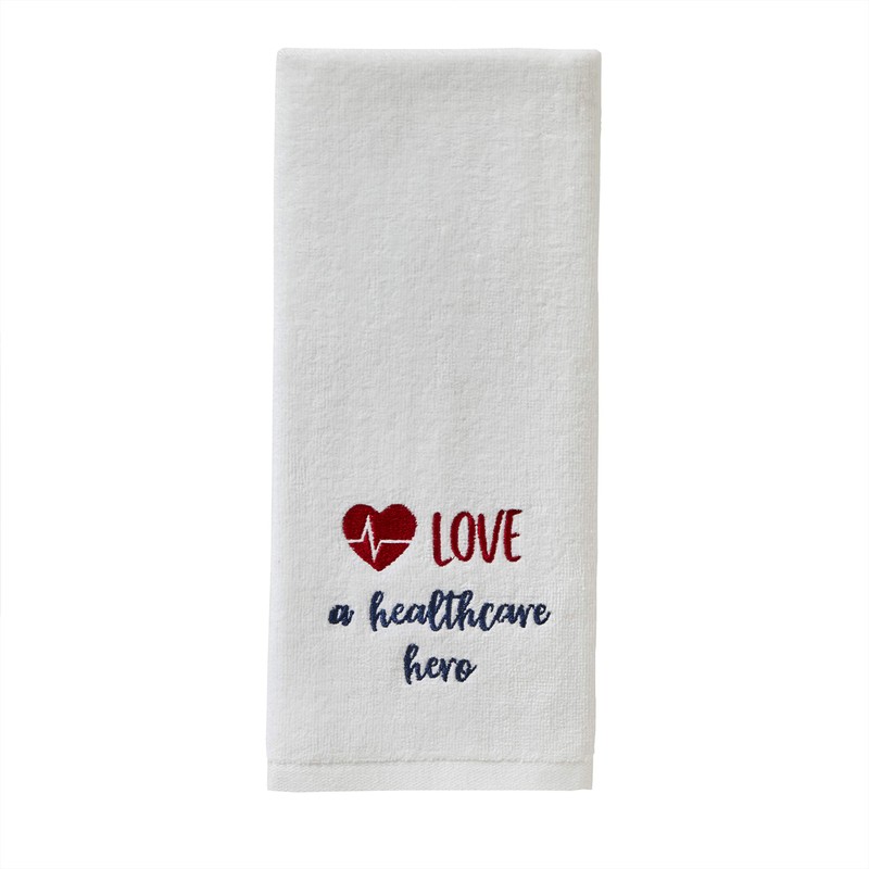 SKL HOME Love A Hc Hero Hand Towel (2-Pack), White
