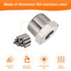 sourcing map 2pcs Stainless Steel Pipe Fitting 3/8" NPT Female