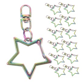 Hohopeti 30pcs Star Shape Hanging Decorations Key Clips for Projects Five-Point Swivel Snap Hooks for Keychains Bags and Accessories