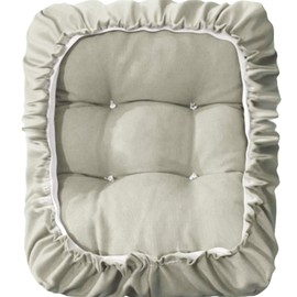 TINTON LIFE Padded Rectangle Bar Stool Cover Cushion with Elastic Fabric Satori Stool Seat Cushion for Metal Wooden Bench 12"x16" Grey