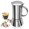 Uncoated 2 Cup Moka Pot 304 Thickened Stainless Steel Coffee