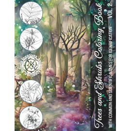 Trees and Shrubs Coloring Book | With Common and Scientific Names for Identification Vol 2