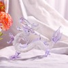 LONGWIN Crystal Dragon Statue Hand Blown Glass Dragon Figurines Chinese