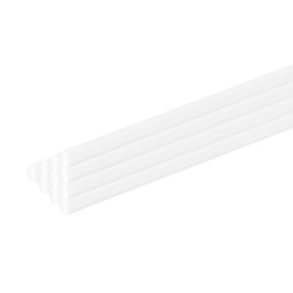QUARKZMAN Pack of 10 ABS Plastic Round Rods, 1 x 250 mm ABS Rods, Plastic Rods, Round for Structural Architectural Model Making, DIY Toy Building, White