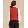 Allegra K Women's Sleeveless Suit Vest, Elegant, Double Breasted, red