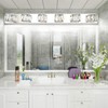 Aipsun 6 Lights 41in Crystal Vanity Lights Over Mirror Long