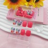 Square Press on Nails Short Fake Nails with Flower Designs
