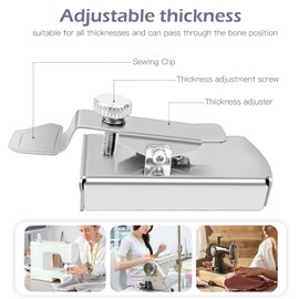 Magnetic Seam Guide for Sewing Machine, Magnetic Seam Guide with Clip, Hemmer Guide, Seam Guide for Walking Foot Sewing Machine, Sewing Supplies Accessories