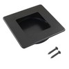 Jiozermi 2 Pack 2-3/4 Inch Black Square Recessed Pulls, Finger