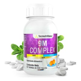 Suplemento Ácido Fólico 9m Complex Tecnu® Embarazo Lactancia Sabor Sin sabor