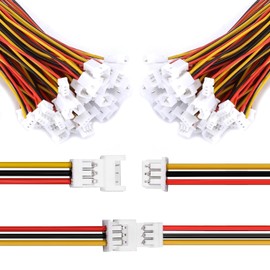 DEWIN JST 3 Pin Connector, 20 Pairs JST Connectors 3 Pin Micro JST 1.25 mm Male and Female Connector with Wires Cables