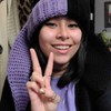Color Block Knit Beanie Hats Cute Bunny Long Ears Grunge