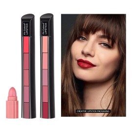 A Lápiz Labial Mate De Terciopelo, 5 Colores En 1, Color A