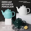 Sweejar 35 oz Porcelain Tea Pot, Teapot with Removable 18/8