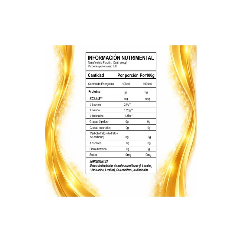 Aminoacidos Bcaas Nutri Gold 1kg Sabores