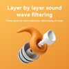 Silicone Noise-Canceling Earplugs, Comfortable Reusable for Sleep, Travel, Work, Concerts,