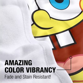 LOGOVISION Spongebob Blanket, 36"x58" Spongebob Goofy Smile Face Fleece Blanket