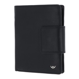 Golden Head Polo RFID Protect Billfold Coin Wallet with Snap Closure Black, black, Modern