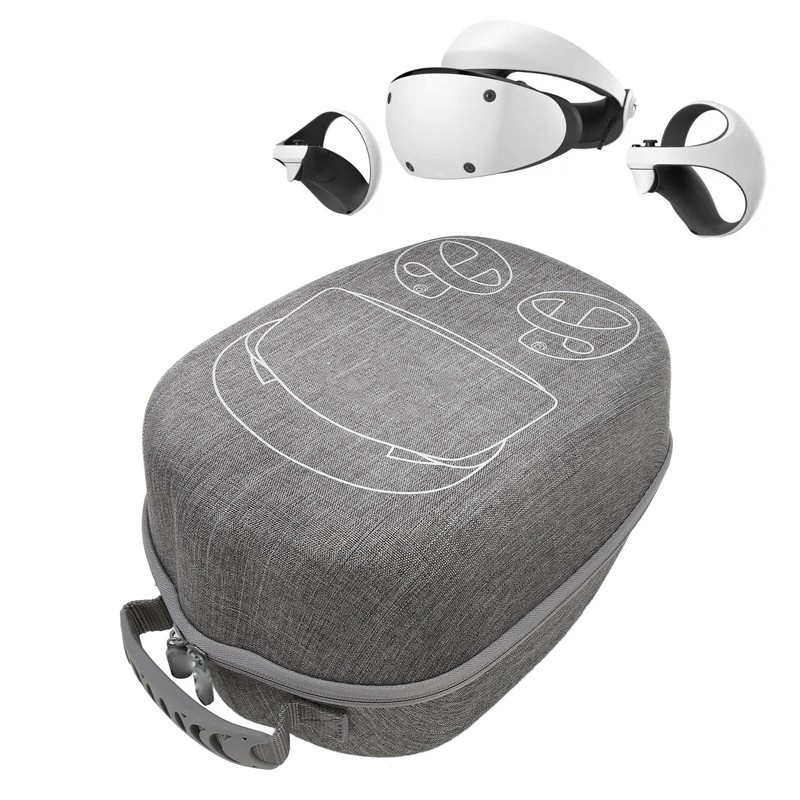 VR Headset Travel Case EVA Gray Anti Fall Portable VR