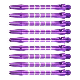 YOKIVE 9 Pcs Dart Shafts, Indoor Outdoor Aluminum Medium 2BA Thread Dart Stems Replacement Dart Accessories | Home, Club, Camping (Purple 48mm)