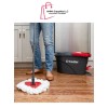 O-Cedar Easy Wring Microfiber Spin Mop, Bucket Floor Cleaning System,