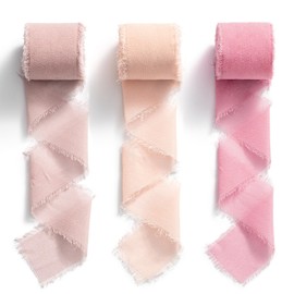 Chiffon Gift Ribbon 38 mm x 19.2 m Gift Ribbons Wide MORSUNBELA Chiffon Ribbon Fabric Ribbon Gift Ribbon