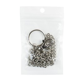 16" Silver Nickel Plated Pocket Chain String with Lobster Claw Clasp Trigger Snap Handle for Belt Loop, Purse Handbag Strap, Keys, Wallet, and Traveling