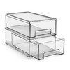 Sorbus Fridge Drawers - Clear Stackable Pull Out Refrigerator Organizer